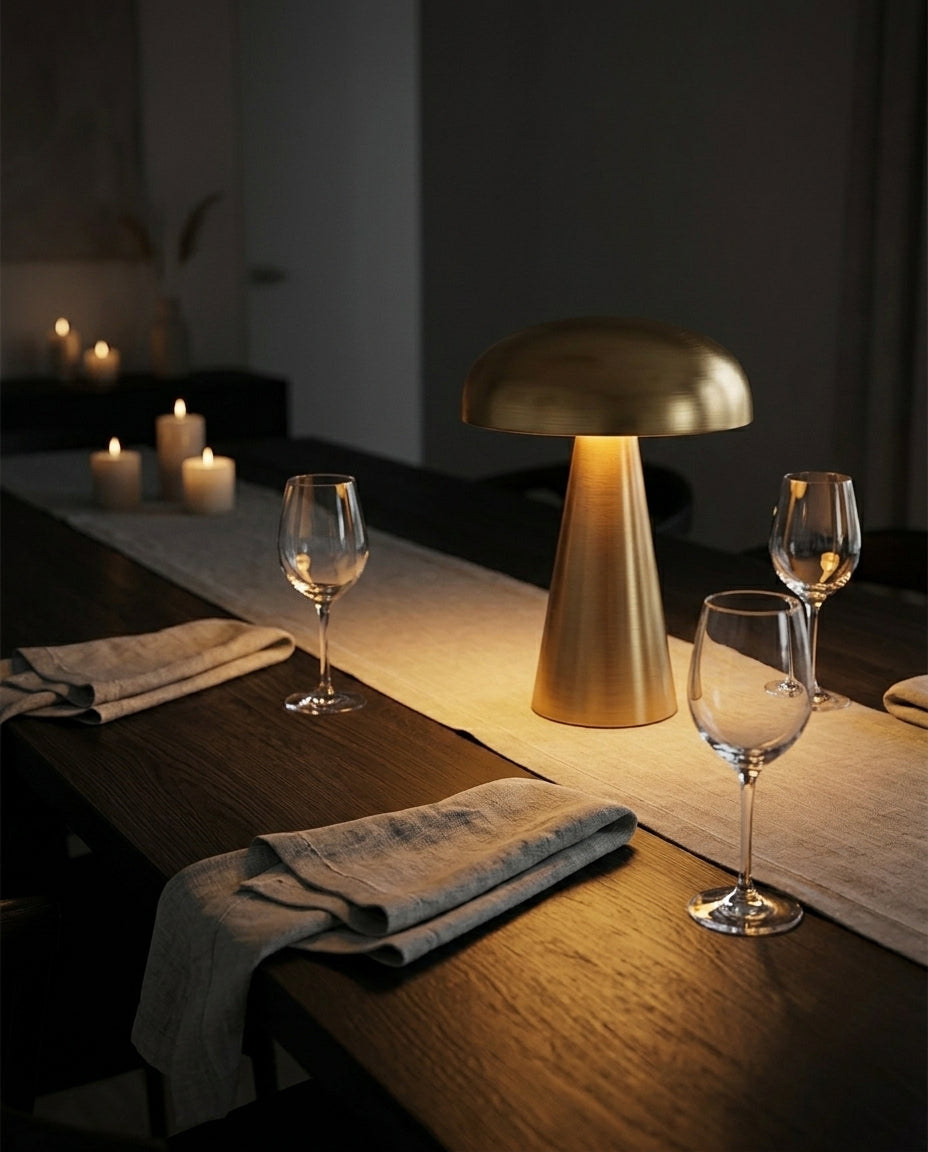 Trådlös Bordslampa – Dimbar Batterilampa | Aurum Glow