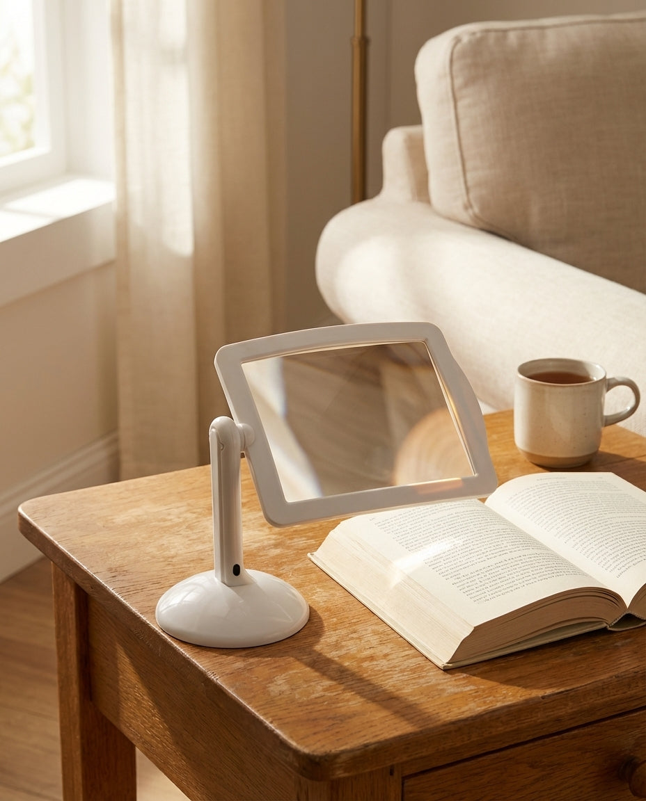 Sidforstorare med LED-ljus | ClaraVision stativforstoringsglas