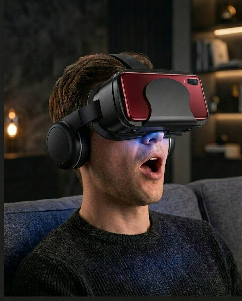VR-headset med inbyggda hörlurar | ImmersaView Pro