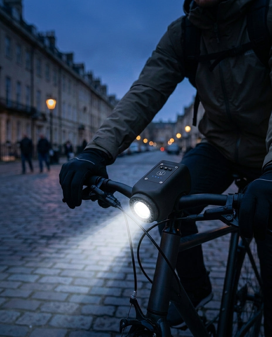 StreetGuard Cycle Beacon | 110 dB signalhorn och COB-strålkastare i ett