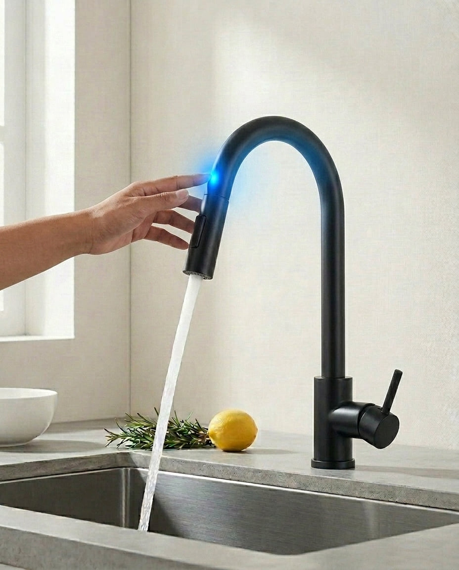 Beroeringssensorkran med utdragbar spray | SilkFlow Pro
