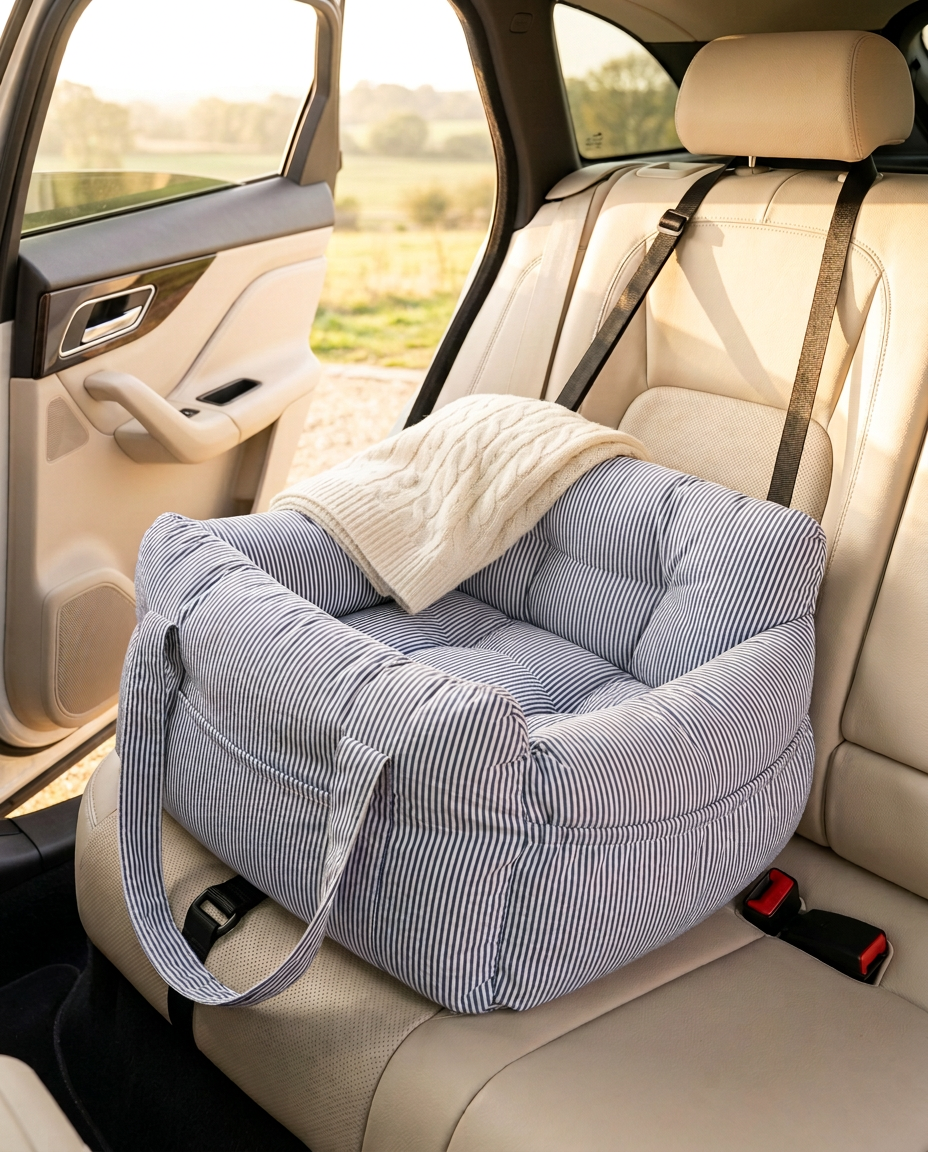 Hundbilsäng | Cosy Ride Bolster – Säker & maskintvättbar
