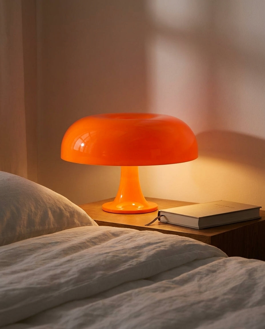 Bärbar Svamplampa – Trådlös Varmglödande Bordslampa