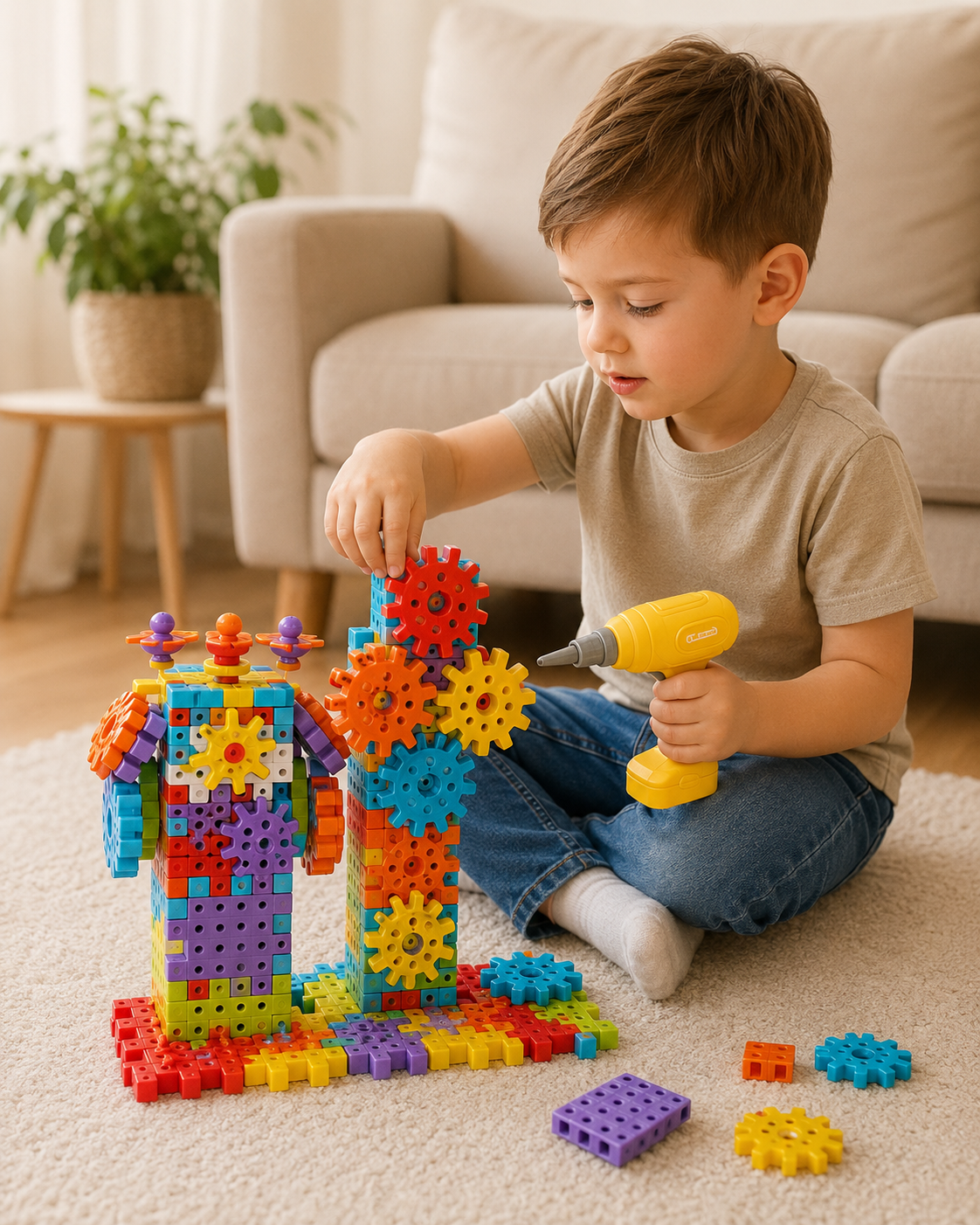 Gearo | Montessori 3D-kugghjul och pusselbyggset