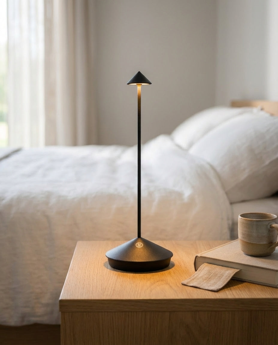 Trådlös LED-bordslampa | Dimbar, vattentät, uppladdningsbar