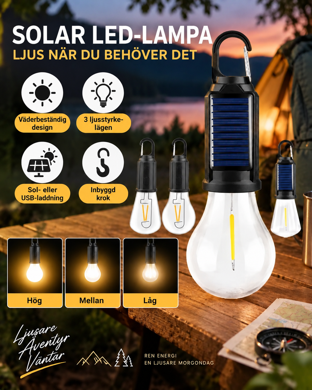 Wanderlight Solcellslykta