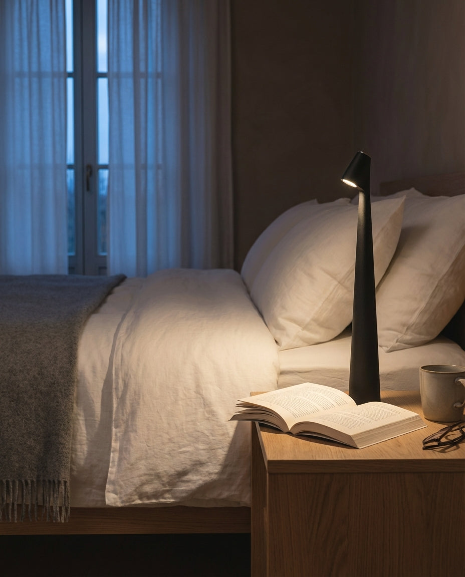 Trådlös LED-bordslampa | Nordisk design | Touch-dimmer