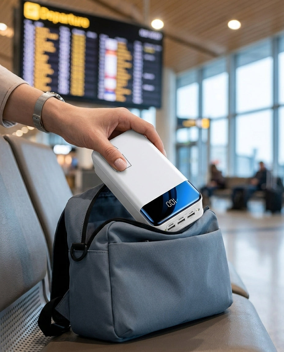 50 000 mAh powerbank | Snabbladdning – Mobil & laptop