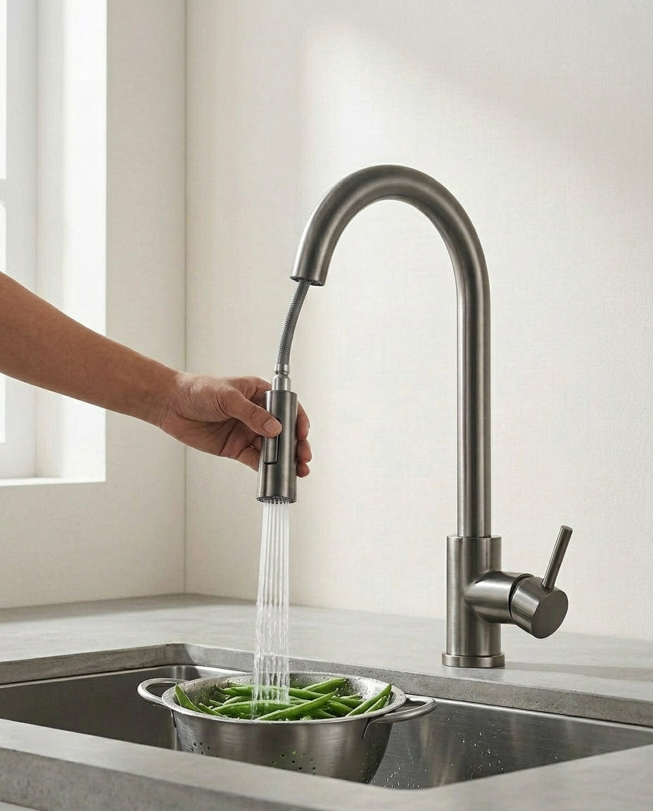 Beroeringssensorkran med utdragbar spray | SilkFlow Pro