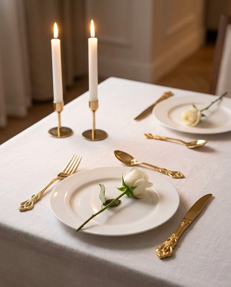 Guld Bestick 24-delar – Ornamenterat Handtag