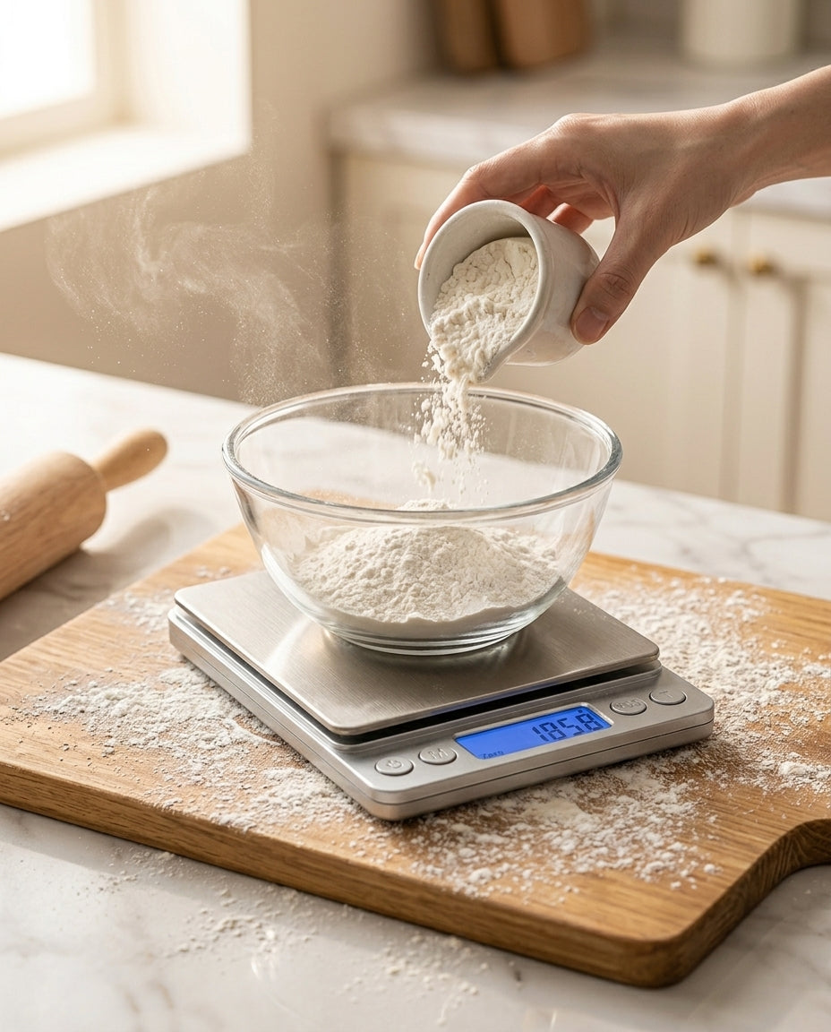 Digital köksvåg | Rostfritt stål | 0,1g–3kg