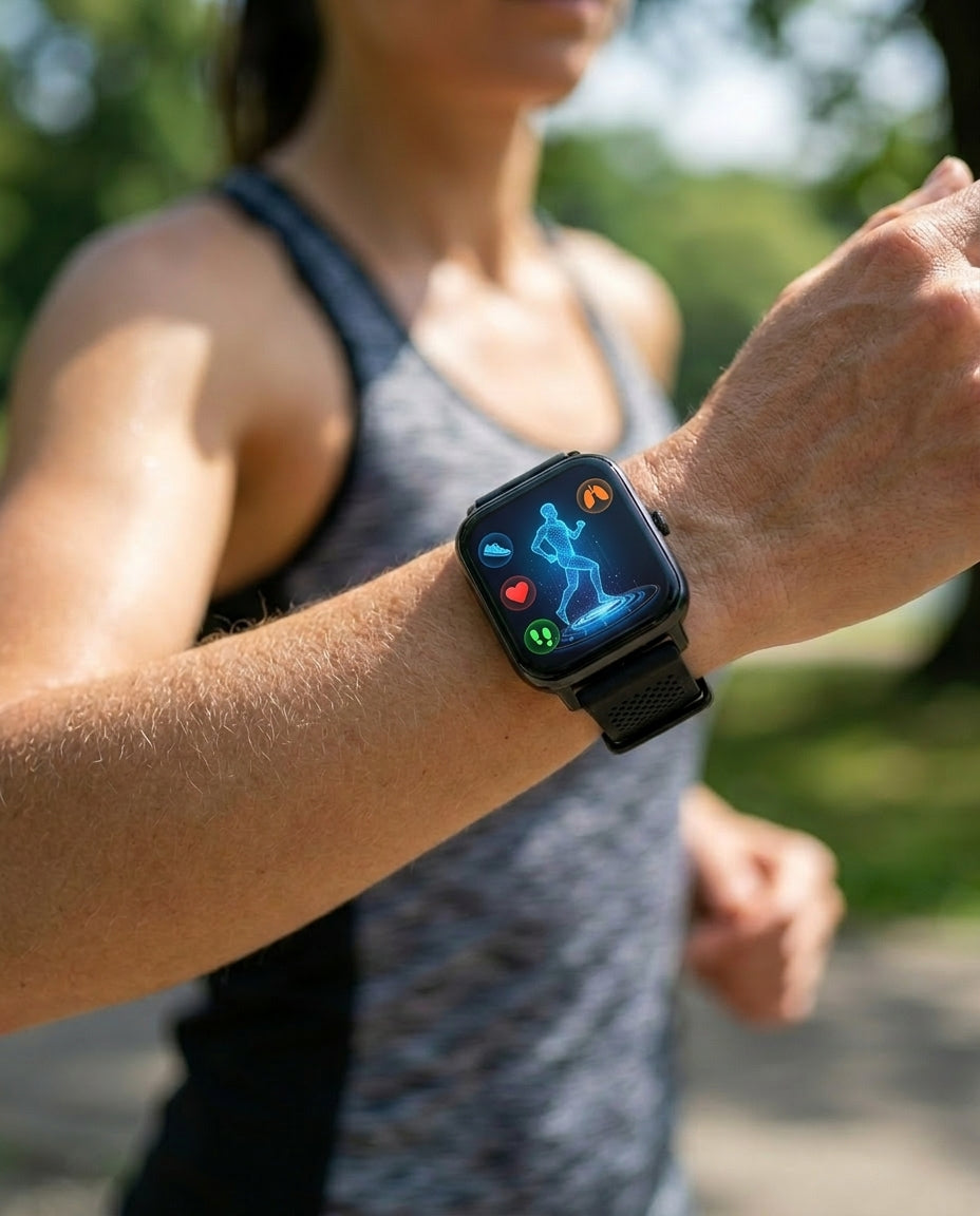 Hälsosmartwatch – EKG, Blodtryck & Hjärtfrekvens | VitalSync Pro