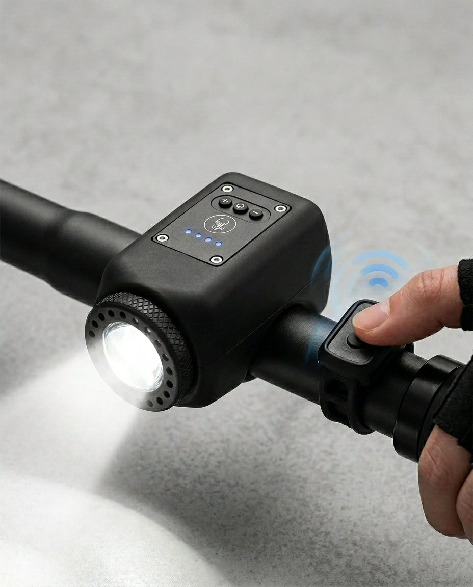 StreetGuard Cycle Beacon | 110 dB signalhorn och COB-strålkastare i ett