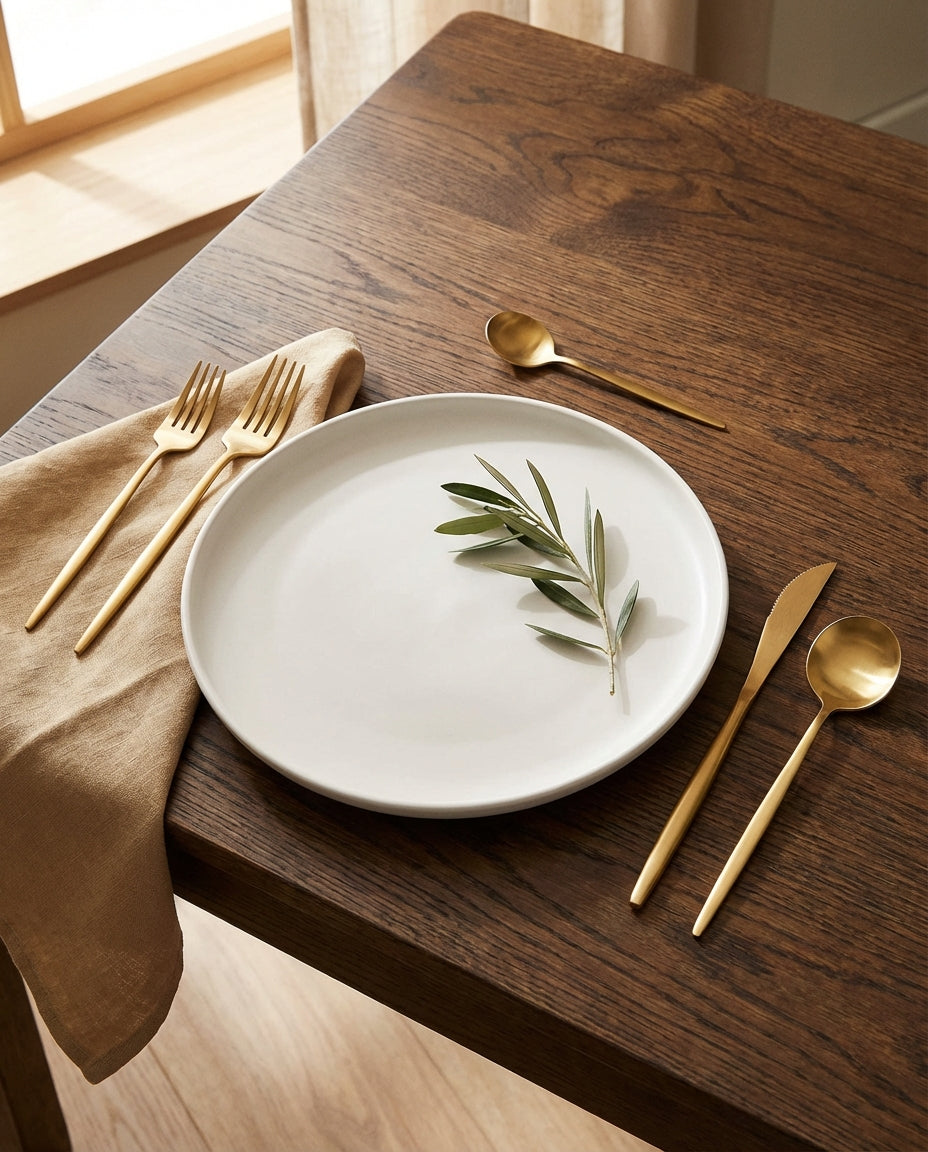 Minimalistiskt Bestick – Mattlackerat Bestick för 4–16 Pers
