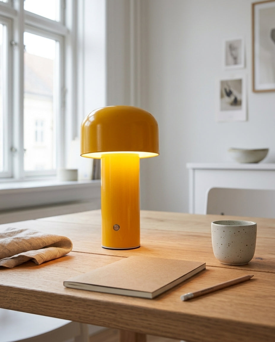 Svamplampa | Uppladdningsbar LED-touch-lampa för skrivbord