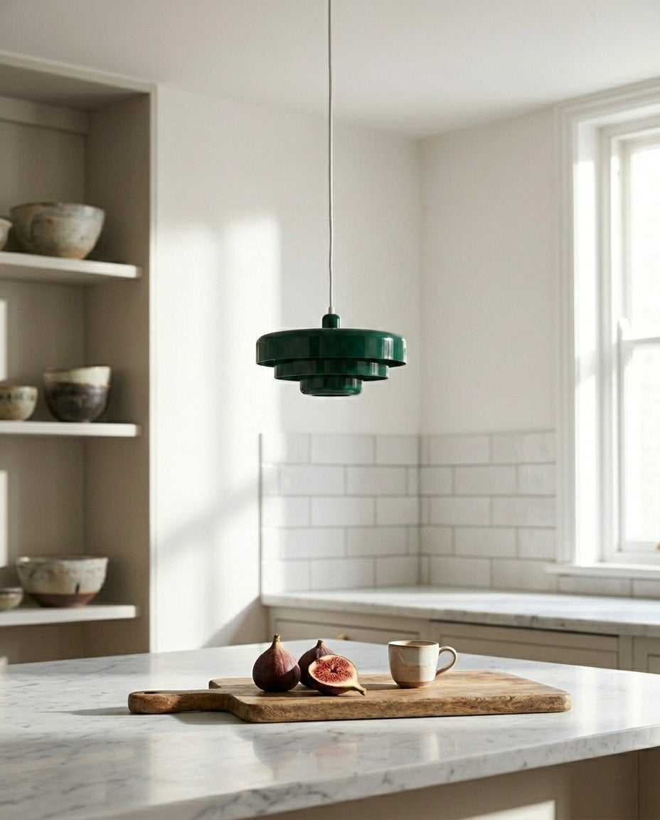 Nordisk pendellampa | Flerskiktad vintage LED-taklampa