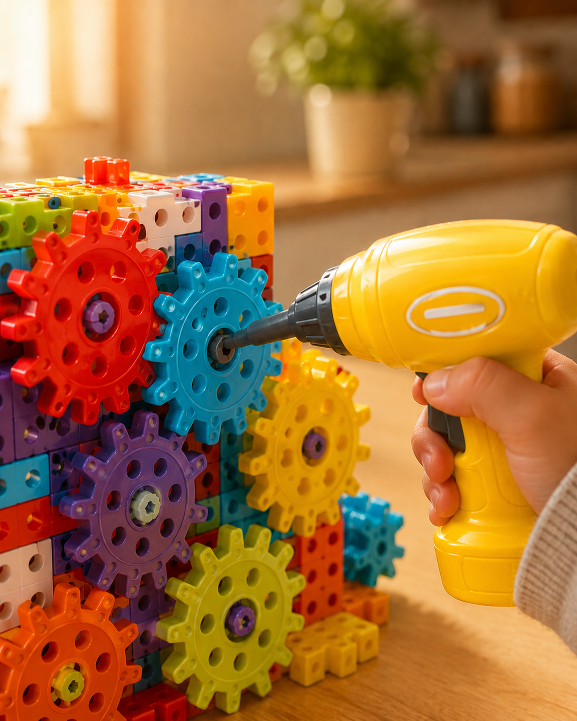 Gearo | Montessori 3D-kugghjul och pusselbyggset