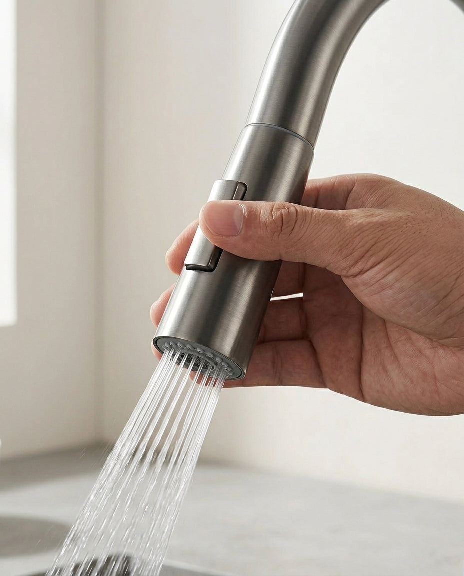 Beroeringssensorkran med utdragbar spray | SilkFlow Pro