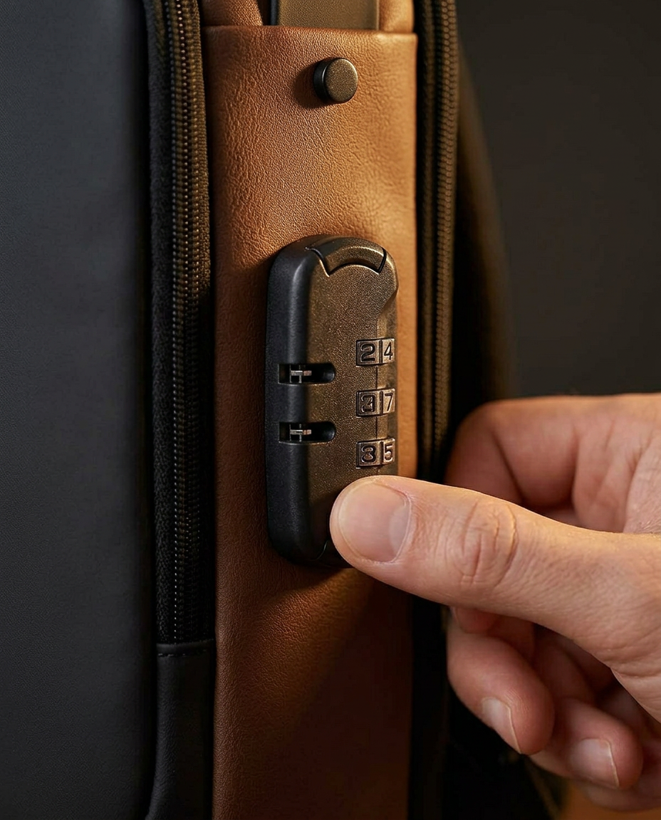 Stöldskyddad crossbodyväska med USB-laddning