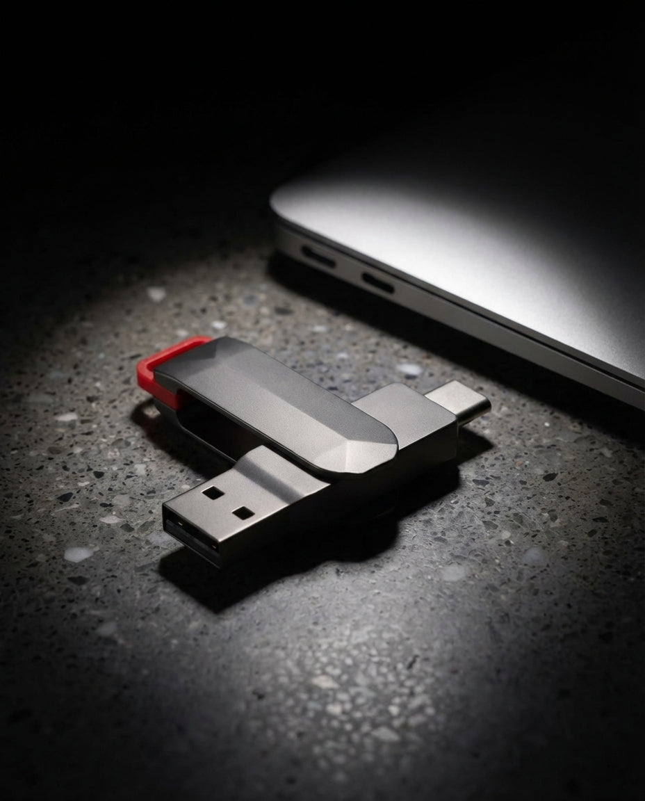 VaultDrive SwiftVault | USB-minne — USB-C & USB-A