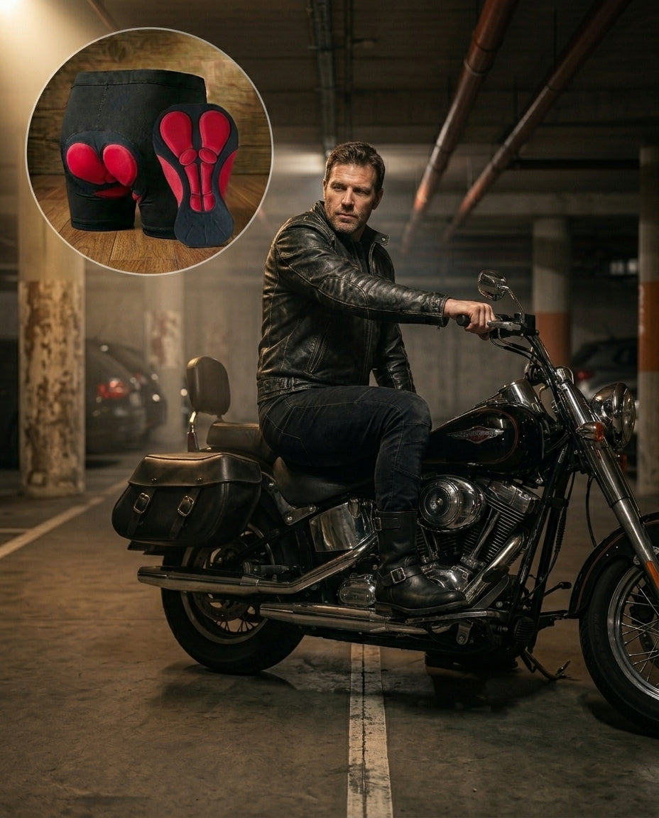 Motorcykelshorts med vaddering – 5D gelkomfort