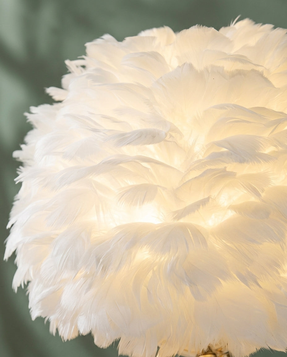 Fjäderlampa | Plume – Bordslampa med Stativ