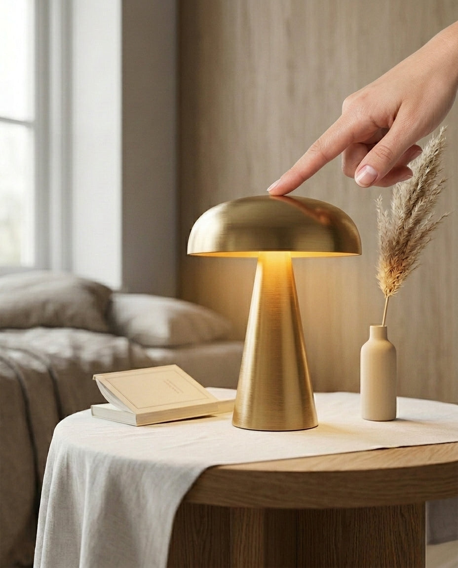 Trådlös Bordslampa – Dimbar Batterilampa | Aurum Glow