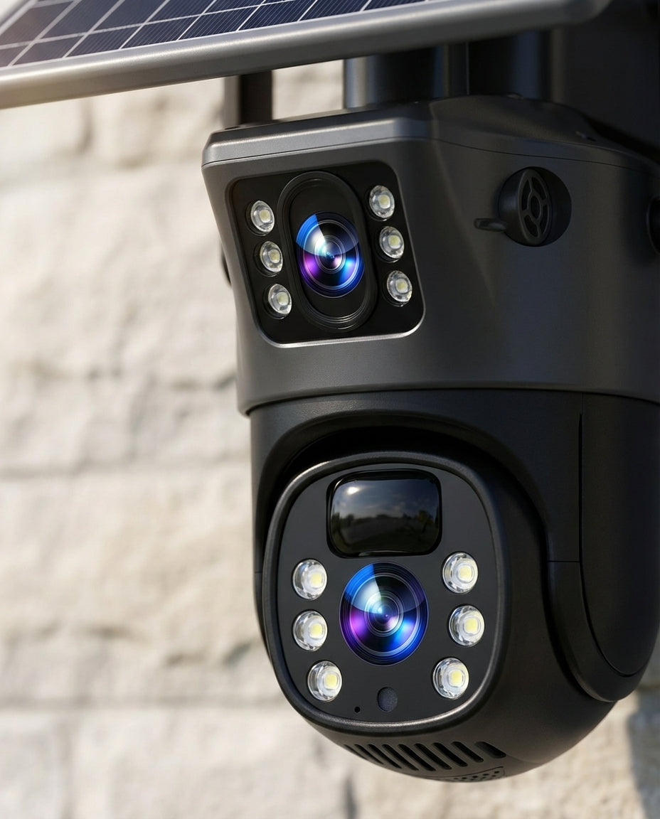 Tradlos 4K Sakerhetskamera med Solpanel | SolarVision Pro