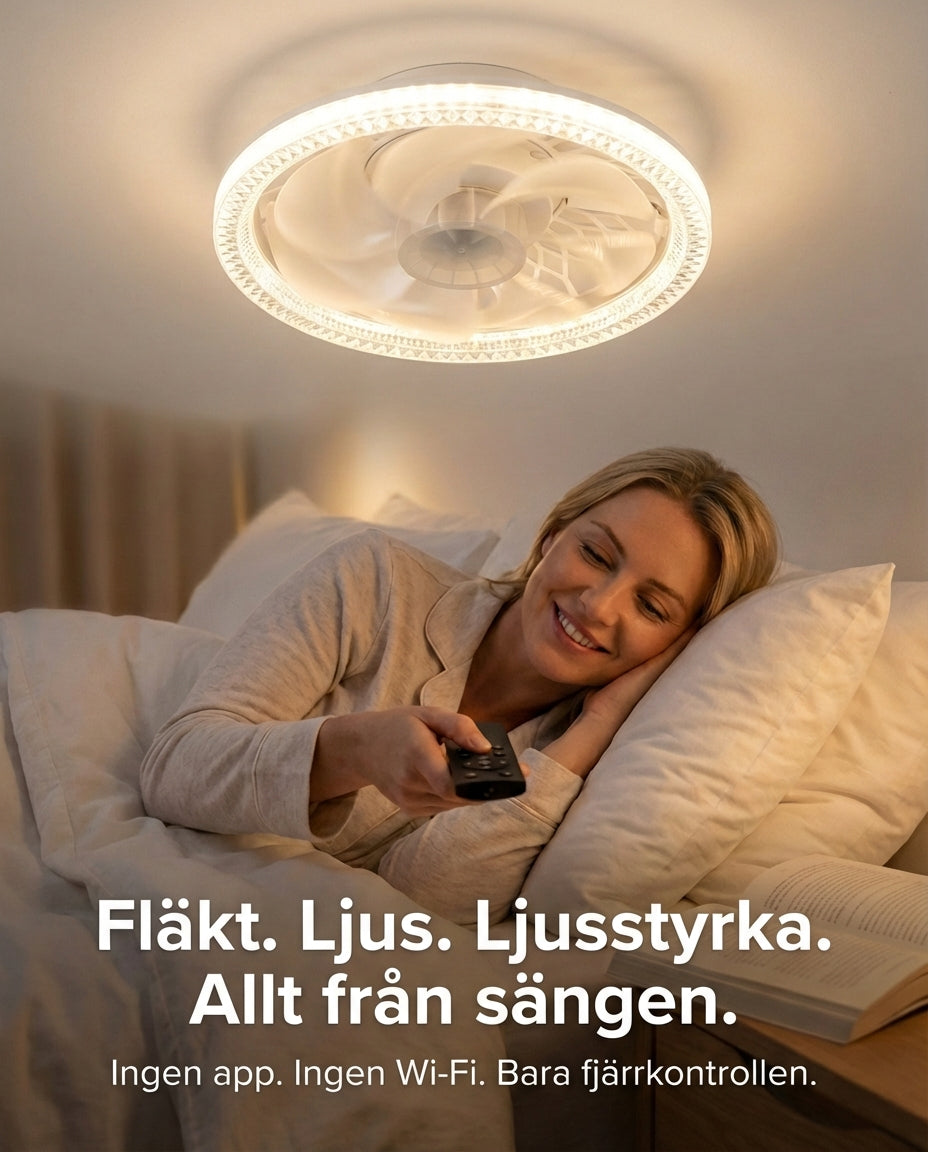 SilentBreeze AirGlow | 2-i-1 takfläkt och belysning