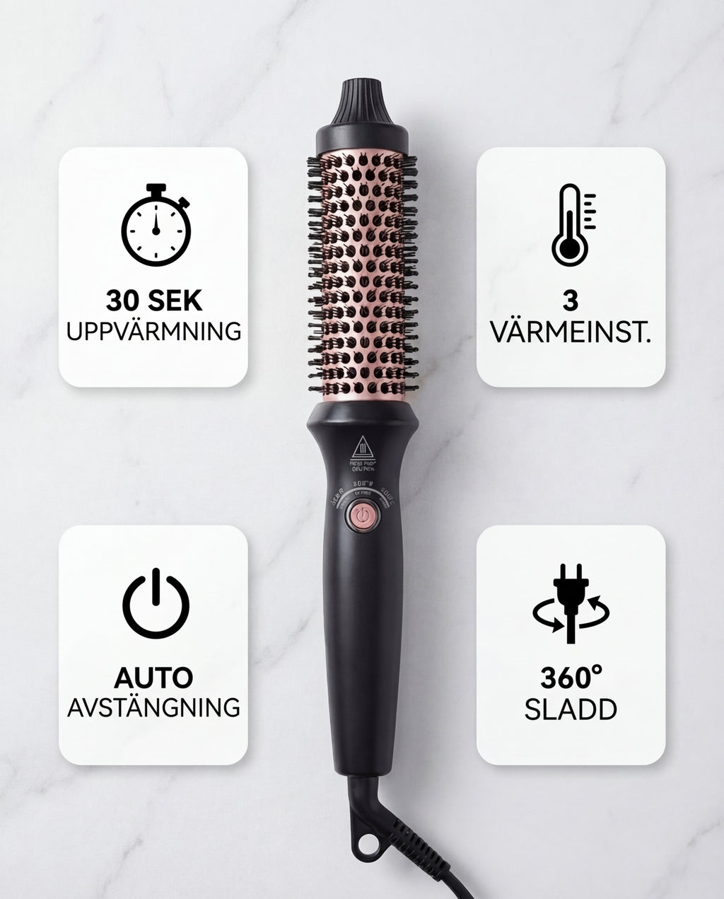 BlowoutPro | 3-i-1 Termisk Stylingborste