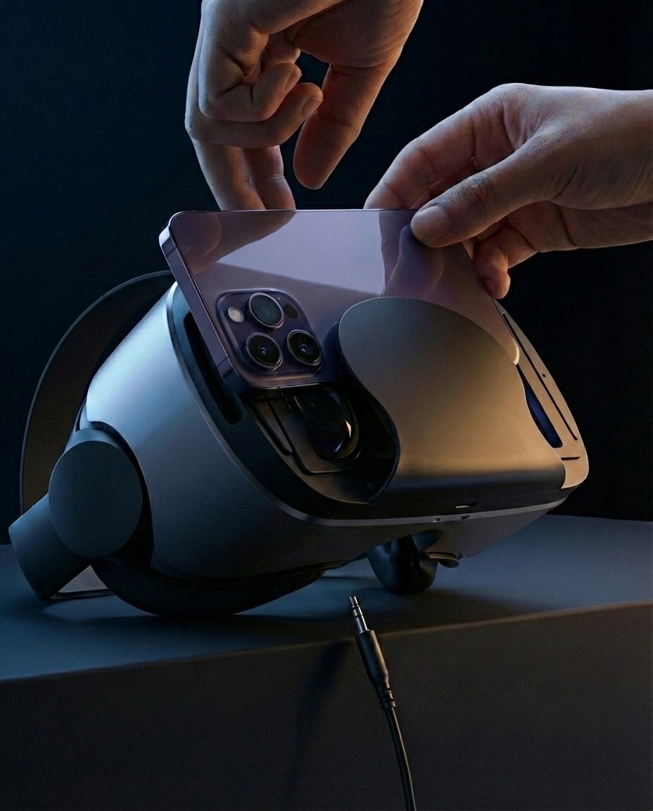 VR-headset med inbyggda hörlurar | ImmersaView Pro