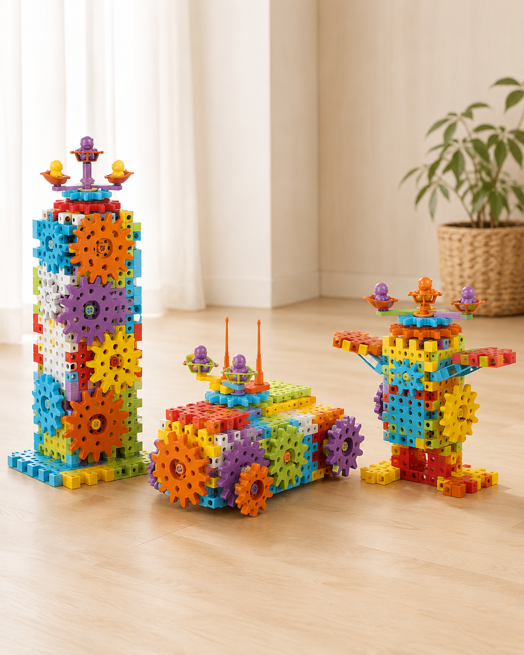 Gearo | Montessori 3D-kugghjul och pusselbyggset