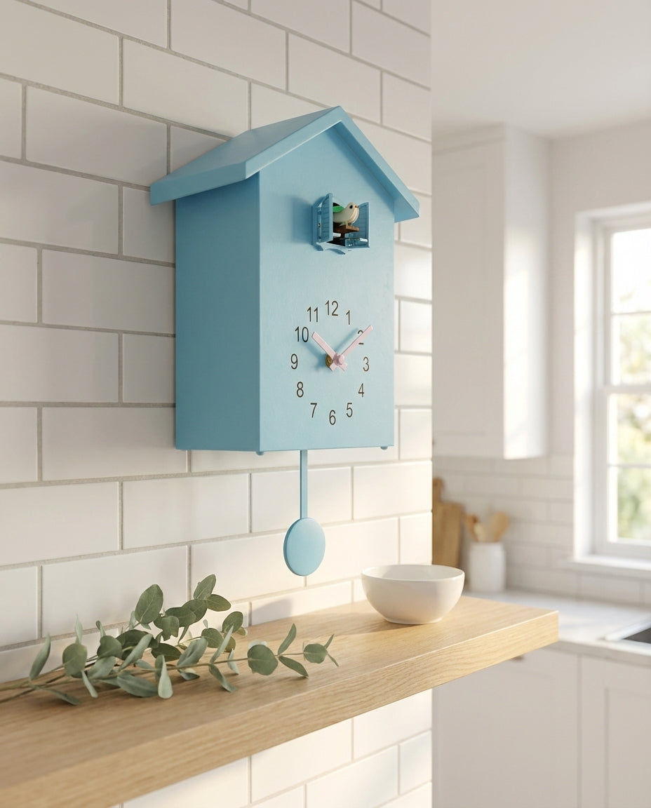 Gökskåpsklocka – Modernt minimalistiskt design | Tystläge