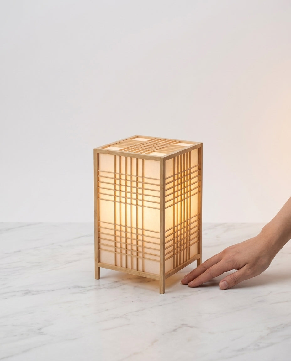 Japansk bordslampa – Bambu Zen-lampa | 4 storlekar