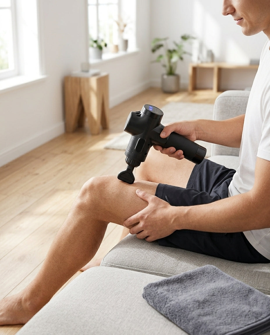 Massagepistol för muskelåterhämtning – 6 tillbehör & väska