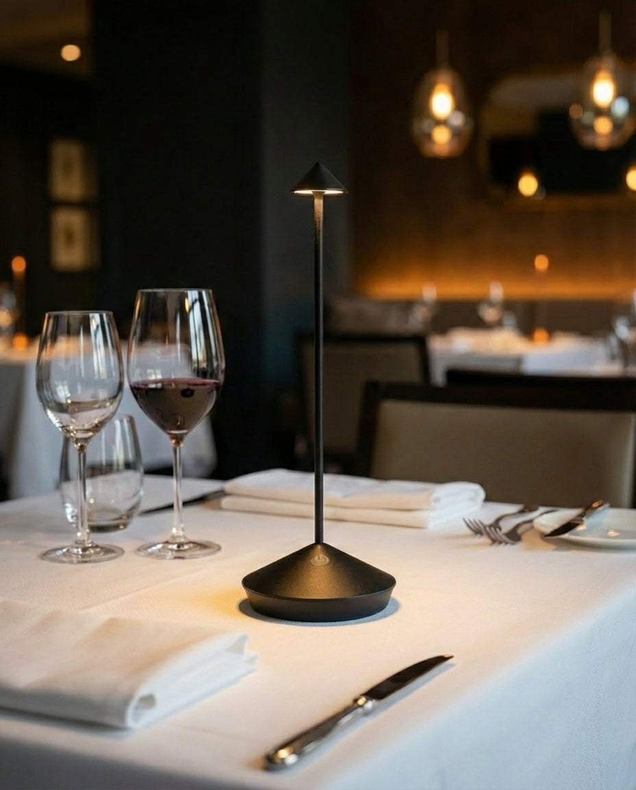 Trådlös LED-bordslampa | Dimbar, vattentät, uppladdningsbar