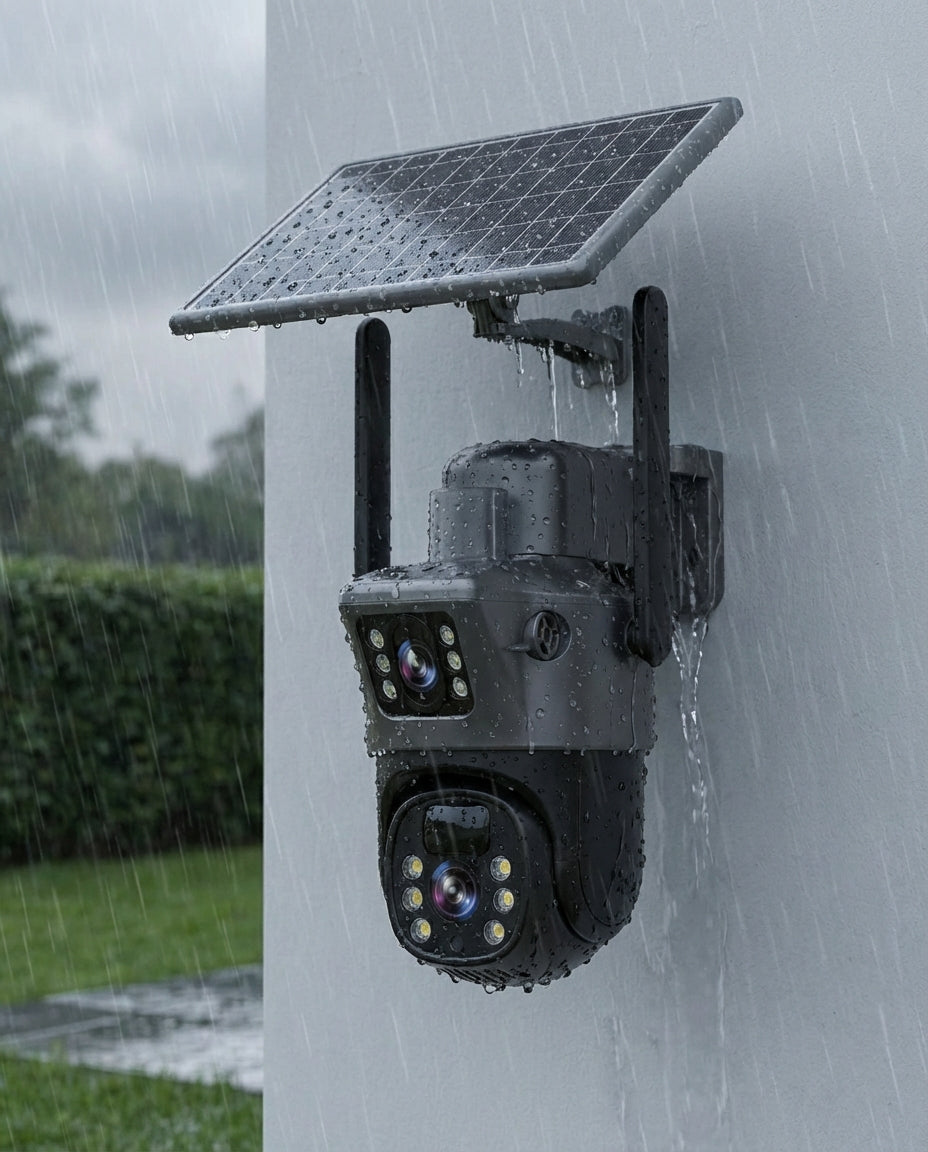 Tradlos 4K Sakerhetskamera med Solpanel | SolarVision Pro