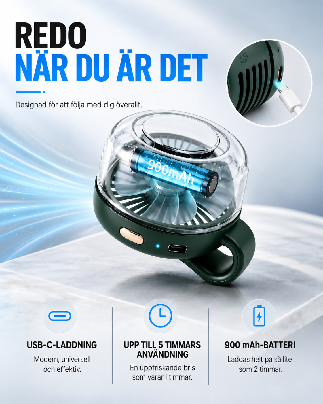 Breeze Clip Personal Cooling Fan