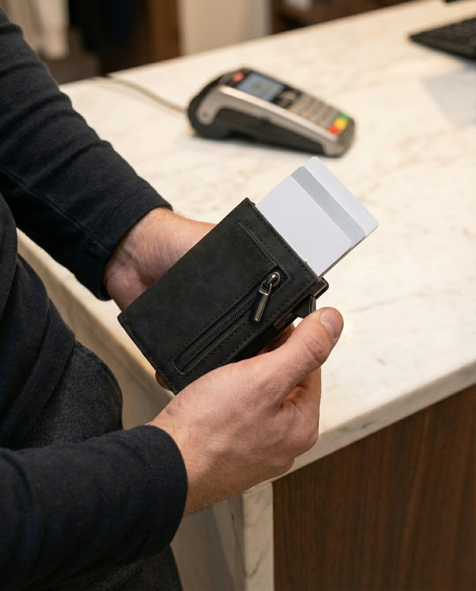 RFID-skyddad smal plånbok – SlimVault kortplånbok