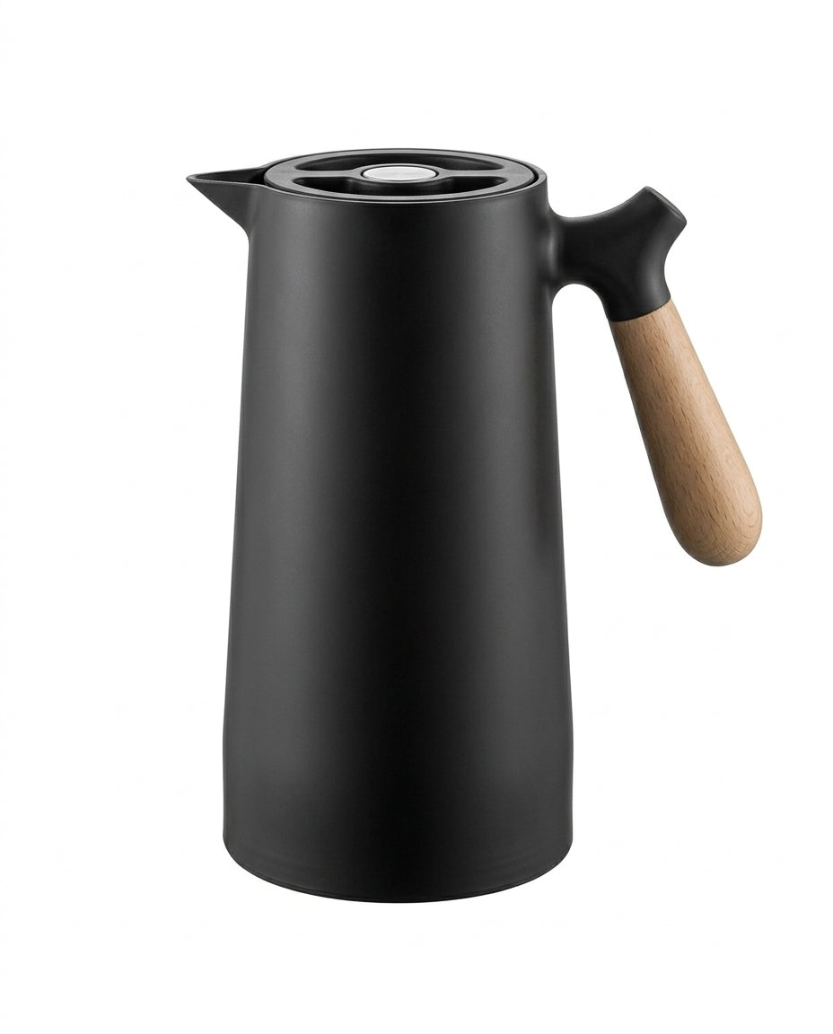 Isolerad Glasbelagd Karaff | Trähandtag – 1 L