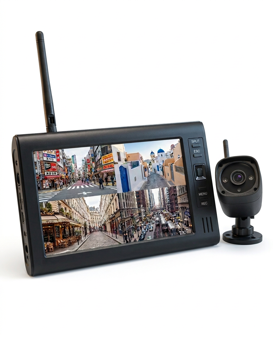 Trådlöst övervakningssystem | 4 kameror 7" HD-monitor