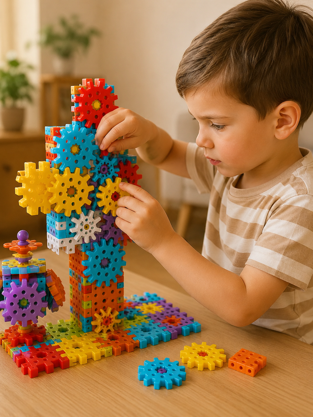 Gearo | Montessori 3D-kugghjul och pusselbyggset