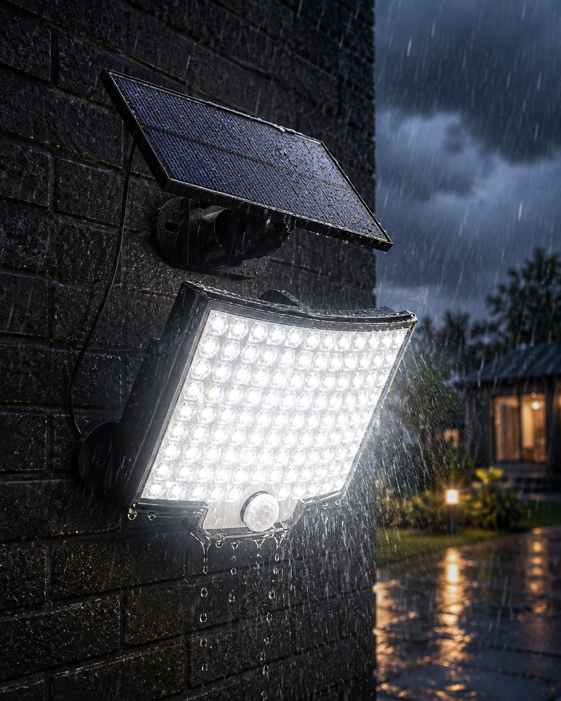 Solardrivet Rörelsesensorljus Utomhus | 106 LED 3000lm
