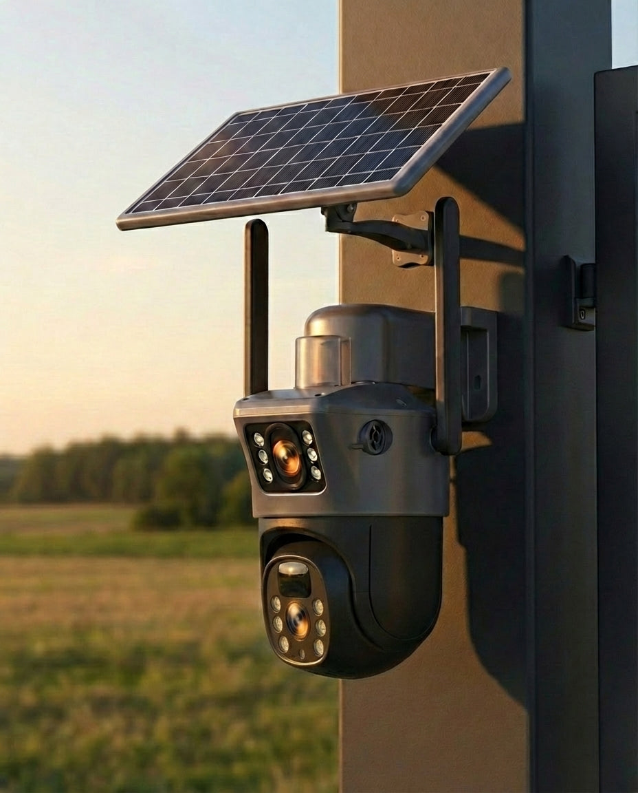 Tradlos 4K Sakerhetskamera med Solpanel | SolarVision Pro