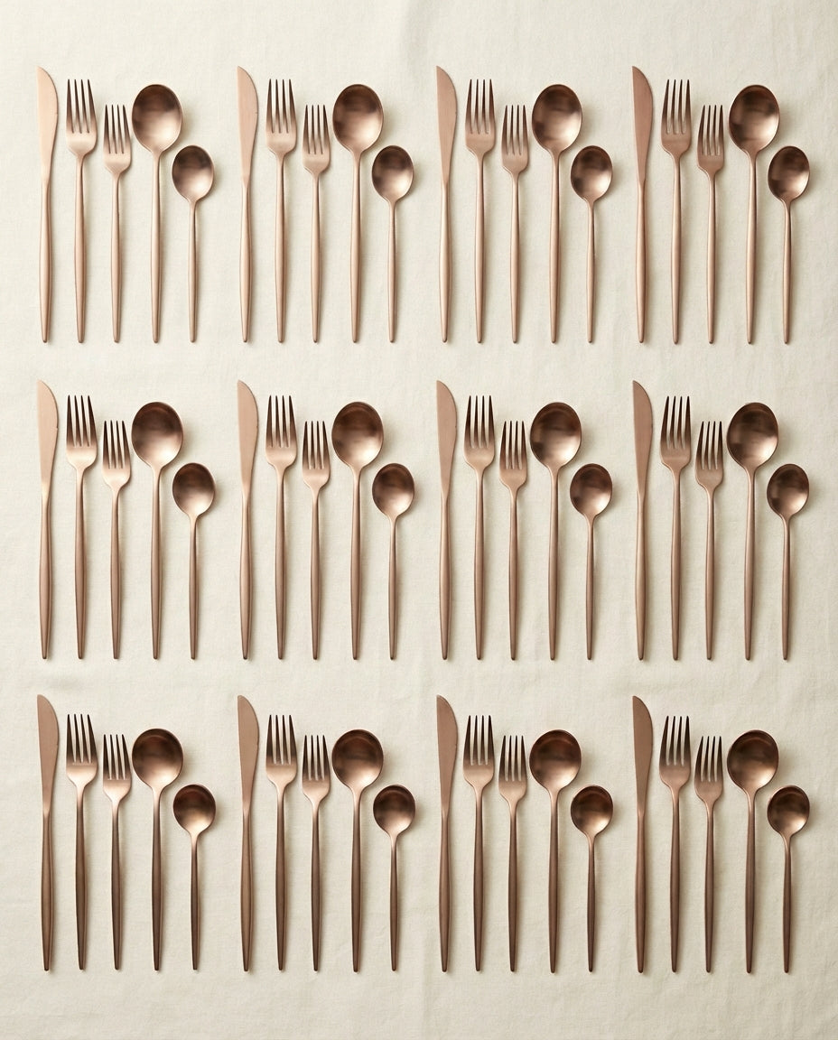 Minimalistiskt Bestick – Mattlackerat Bestick för 4–16 Pers