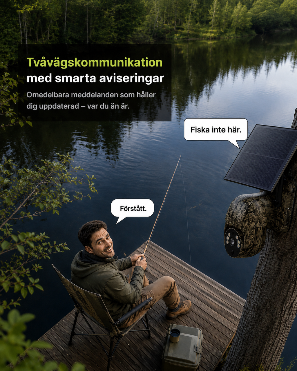 SolarWatch 360 Camo - Soldriven trådlös övervakningskamera