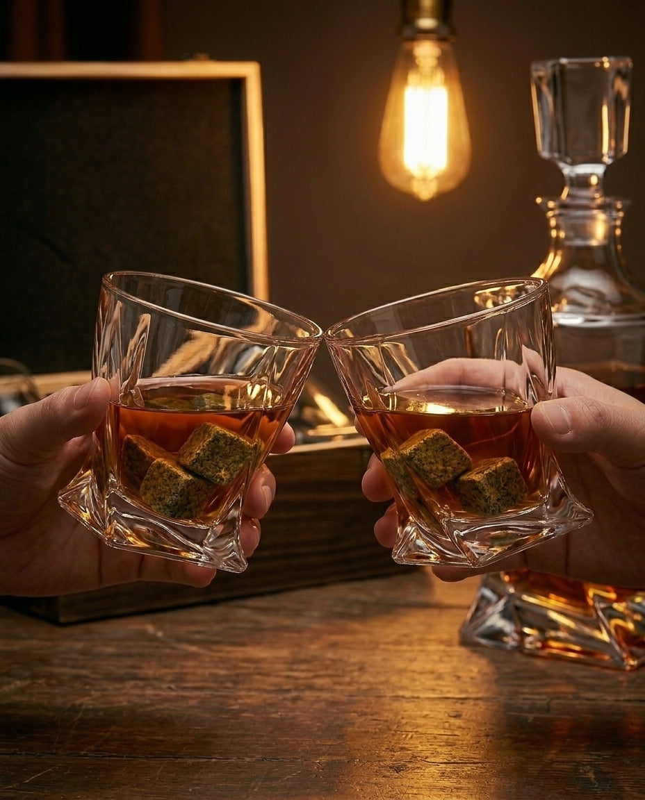 Kristallwhisky-Set | Karaff och Glas – Presentförpackning
