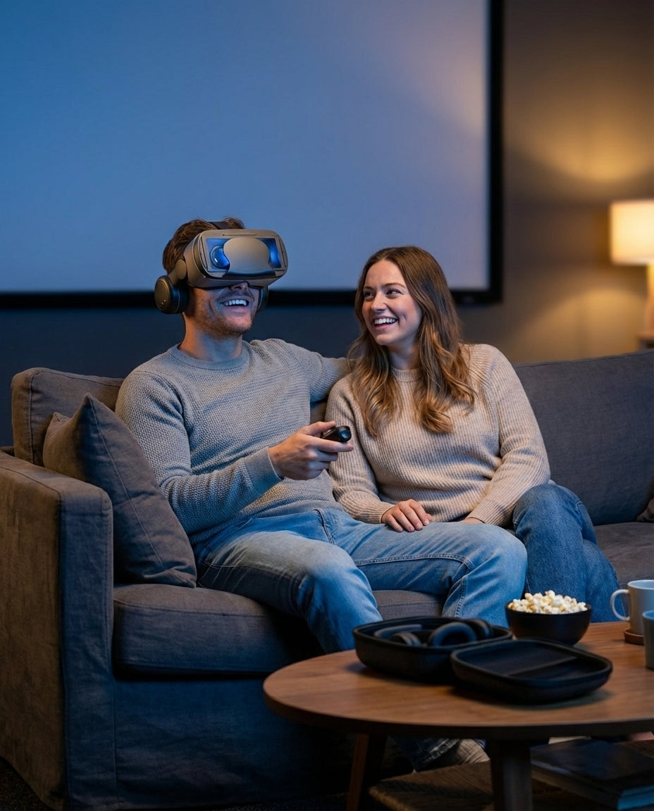 VR-headset med inbyggda hörlurar | ImmersaView Pro
