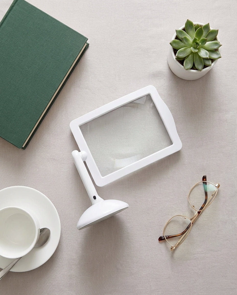 Sidforstorare med LED-ljus | ClaraVision stativforstoringsglas