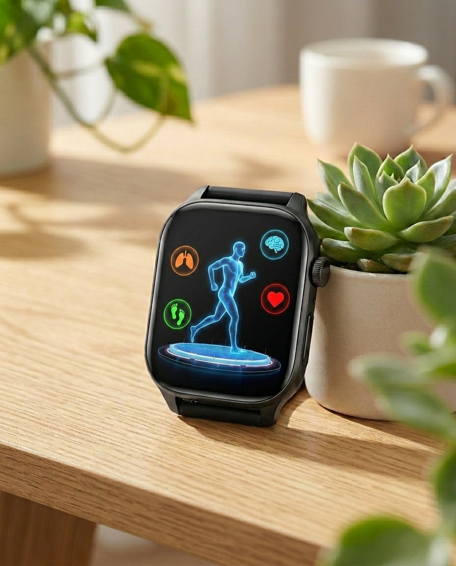 Hälsosmartwatch – EKG, Blodtryck & Hjärtfrekvens | VitalSync Pro